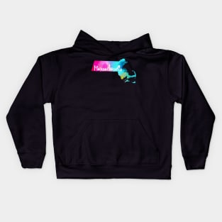 Colorful Massachusetts Kids Hoodie